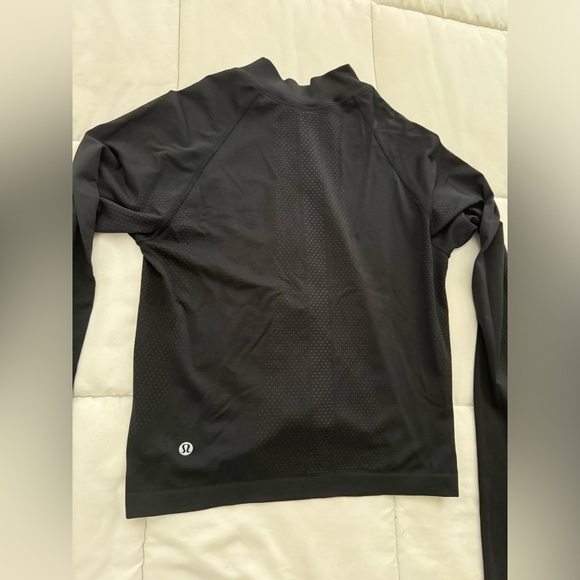 Lululemon swiftly tech 2.0 1/2 zip up reflective zipper crop *cool black grey - Picture 14 of 15